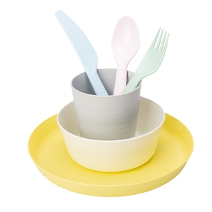 IKEA宜家 卡拉斯 儿童餐具塑料 杯子刀叉勺子聚餐碗碟彩色幼儿园
