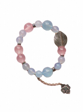 女海蓝宝独特设计莫桑比克粉晶