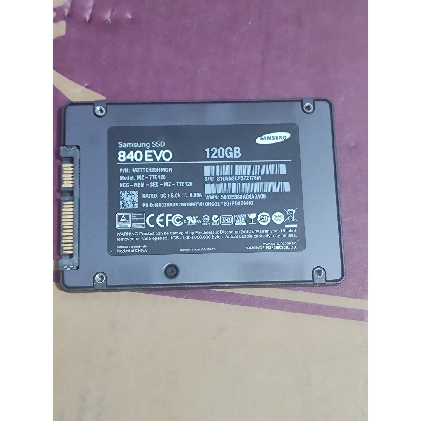 议价840 EVO 120G固态硬盘 MZ-7TE120