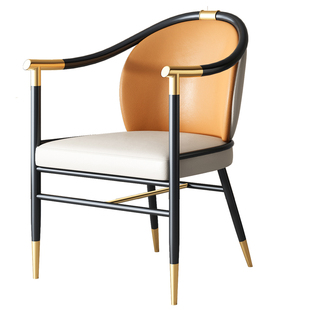 轻奢茶桌椅子圈椅家用书房太师椅子阳台简约霸气茶室现代主人椅