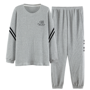 情侣睡衣春秋季宽松长袖女款男士套装韩版夏冬天大码休闲家居服