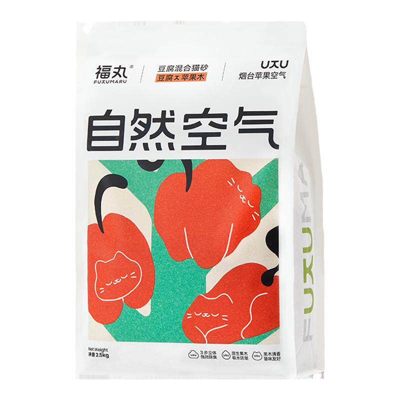 福丸苹果木混合豆腐猫砂除臭抑菌