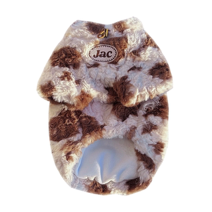 袋袋猫 美拉德奶牛毛绒 冬季宠物棉衣猫咪约克夏比熊保暖牵引衣服