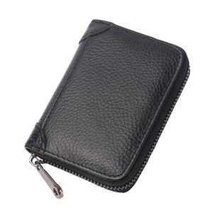 真皮卡包男士简约大容量多卡位防消磁证件包女拉链卡片收纳包卡夹