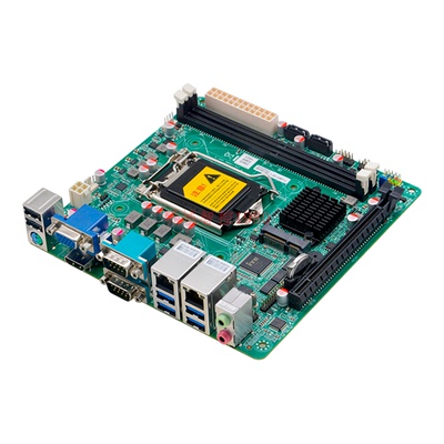 研域A390M1迷你ITX双网口8/9代LGA1151台式电脑10串PCIE工控主板