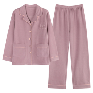 中老年妈妈秋冬季睡衣女德绒长袖磨毛加厚老年人春秋款保暖家居服