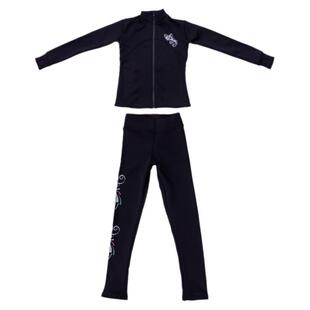 冰舞清影花样滑冰服加绒加厚溜冰训练裤冬季防寒保暖儿童女套装