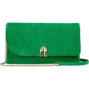 LK BENNETT绿色羊皮绒面信封包女2025秋新款单肩斜挎链条包手拿包