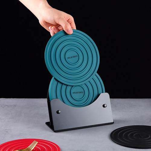 放砂锅的垫子硅胶隔热垫套装厨房耐高温防热垫防水餐垫碗盘垫菜垫