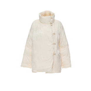 月泠泠YUELINGLING 「渚烟」提花盘扣短款棉服