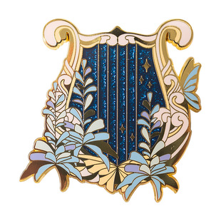 【月色星象】原创JK/DK小物金属珐琅徽章胸针【小竖琴】现货