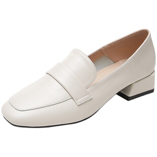 小皮鞋女秋跟百搭黑色上班工作基础日系jk制服鞋大码女鞋41到43