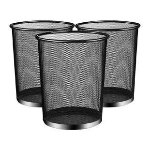 妙然加厚垃圾桶3个大容量收纳桶学生宿舍用家用铁网分类垃圾袋