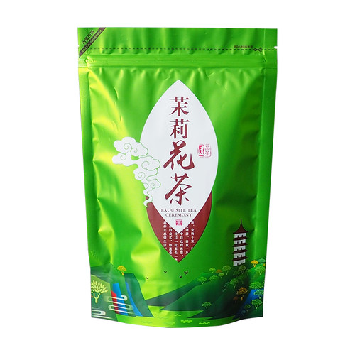 茉莉花茶茶叶塑料包装袋子二两半斤自封口拉链牛皮纸密封自立袋