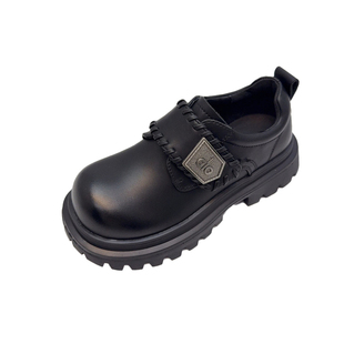 大童大头英伦风儿童正装男童女童软底小皮鞋厚底德比个性时尚潮流