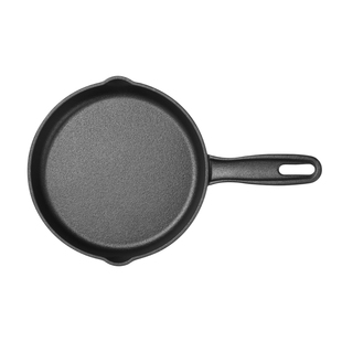 加厚铸铁小平底锅无涂层牛排煎锅不粘煎蛋锅辅食锅生铁迷你早餐锅
