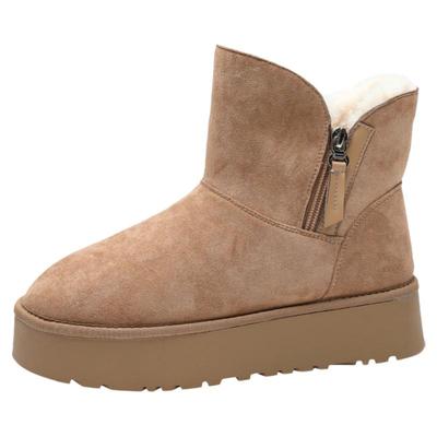 大东皮毛一体雪地靴保暖加绒棉鞋