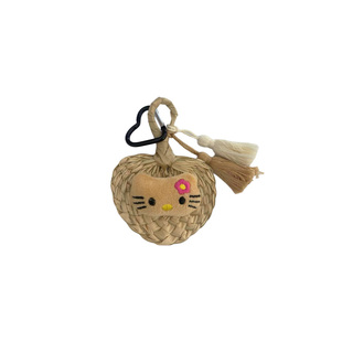 可以做挂件的小扇子~可爱迷你小蒲扇KT猫车挂黑皮少女心包包挂饰