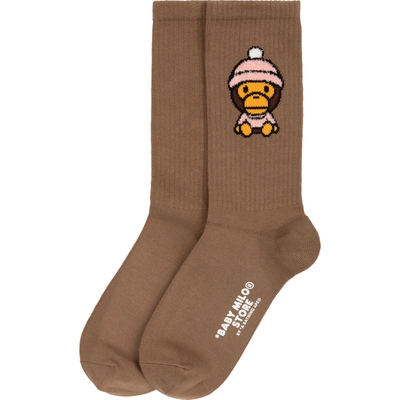 BABYMILOSTORE小猴图案中筒袜