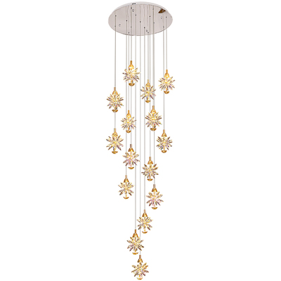 楼梯挑空吊灯轻奢水晶灯客厅灯