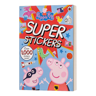 小猪佩奇超级贴纸活动书 英文原版 Peppa Pig Super Stickers Activity Book 英文版 进口英语原版书籍 搭1000单词趣味贴纸游戏书