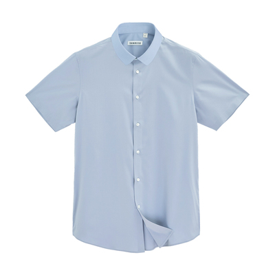 夏季丝滑莫代尔抗皱男士短袖衬衫