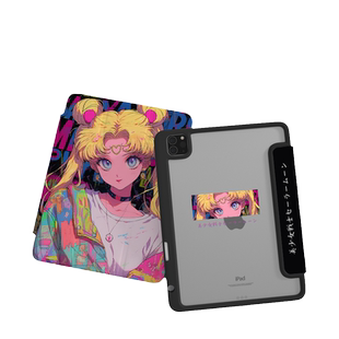 【无笔槽x美少女】创意ipadair5保护套适用于苹果平板pro11壳防摔mini6透明亚克力硬壳ipad9/8/7硅胶10.2黑色