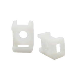 HC-2S马鞍形扎带固定座500个 尼龙卡扣电线收纳卡子电缆 螺丝孔座