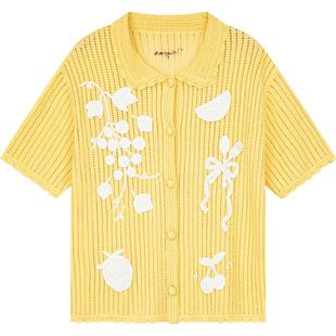 UOOYAA/乌丫2025秋季新款「爱与食物」手作奶奶毛衫