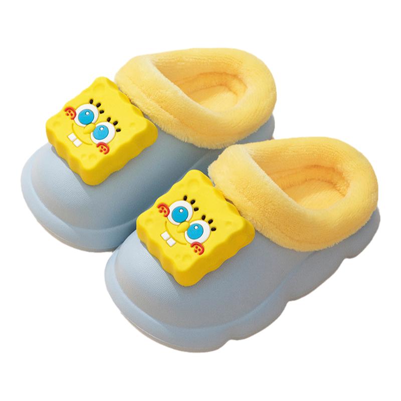 卡通儿童防水棉拖秋冬防滑