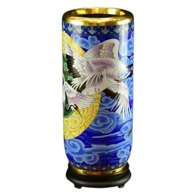 北京珐琅张向东景泰蓝鹤壁箭筒