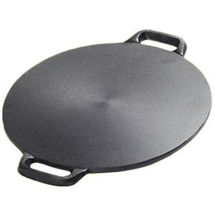 加厚铸铁煎饼锅平底烙饼锅铁板鏊子燃气灶家用摊煎饼果子手抓饼锅