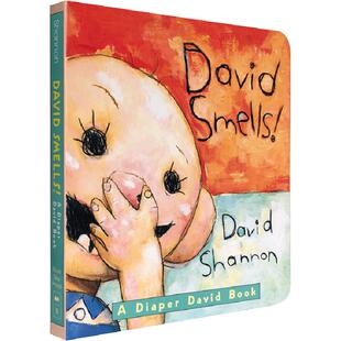 送音频大卫不可以系列绘本David Smells!: A Diaper book宝宝纸板书儿童行为培养启蒙品格养成习惯教养低幼儿入门启蒙no David