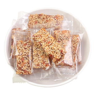 老式牛皮糖芝麻花生软糖传统新年糖果怀旧小吃零食休闲食品年货