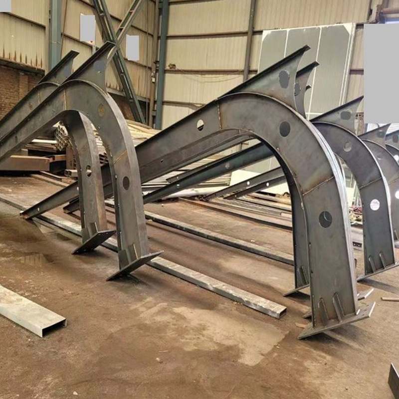 双侧光伏车棚支架加工棚膜结构雨棚光伏支架铝合金牛腿Q235B停车