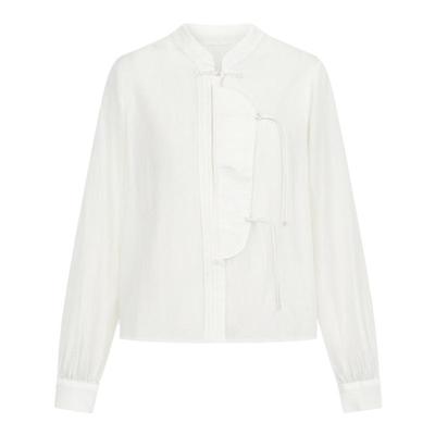 【新东方少女】PIT复古莱赛尔长袖衬衫新中式衬衣女2025秋装新款