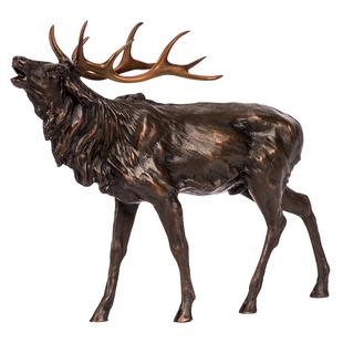 鹿青铜摆件艺术品招财鹿一路平安装饰品欧式商务礼开业乔迁酒柜