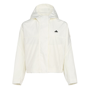 拒水宽松百搭休闲梭织连帽夹克外套女装春季adidas阿迪达斯轻运动