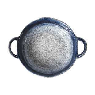 日式复古防烫手捏不规则双耳碗陶瓷餐具饭碗沙拉水果碗拉面碗汤碗