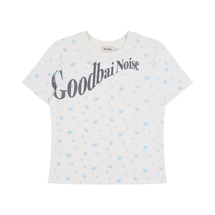 GOODBAI Goodbai Noise系列星星印花撞色圆领修身短款T恤