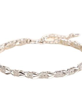 中国黄金纯银四叶草999银手链女生足银礼物轻奢精致女士小众手链