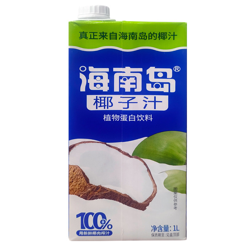 海南岛椰汁椰奶1L*6瓶椰子汁