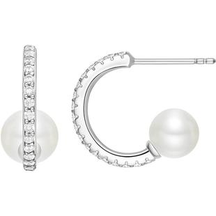 HEFANG何方古典芭蕾耳钉小巧圆环轻奢耳环耳饰配饰新年礼物