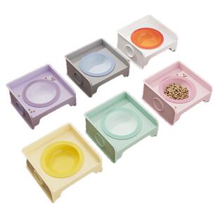 宠物可拼接猫碗陶瓷碗防打翻保护颈椎狗碗陶瓷宠物增高碗防黑下巴