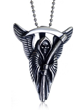 吊坠钛钢三环罗马数字五角星饰品