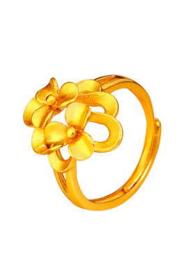 镂空繁花戒指开口指环日常百搭