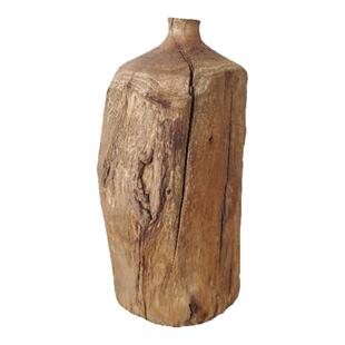 实木花瓶摆件侘寂风民宿复古花器禅意木质桌面插干花枯木日式装饰