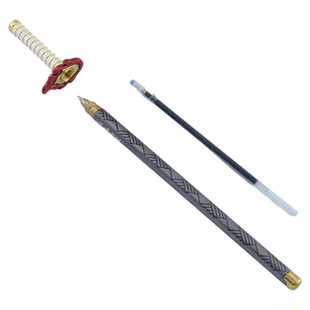 鬼灭之刃中性笔周边签字笔金属文具我妻善逸九柱霞柱日轮刀笔模型