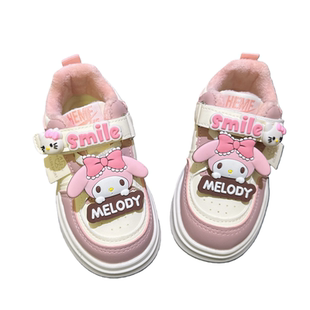 女童鞋2025秋冬季二棉加绒儿童皮面板鞋运动鞋美乐蒂软底鞋保暖鞋