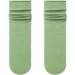 袜子女夏薄款冰冰袜凉感中筒袜白色堆堆袜夏天女款月子袜配小皮鞋